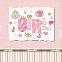 baby girl shower card