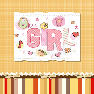 baby girl shower card