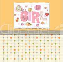 baby girl shower card