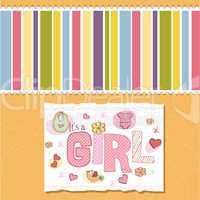 baby girl shower card