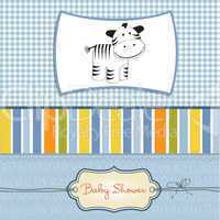 cute baby shower card with zebra