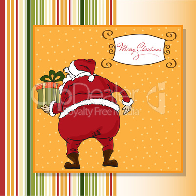 Christmas greeting card with Santa