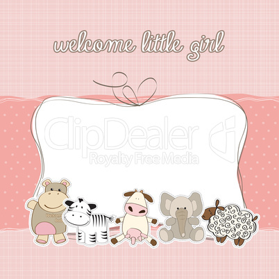 baby girl shower card