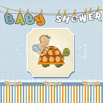 funny baby boy announcement card