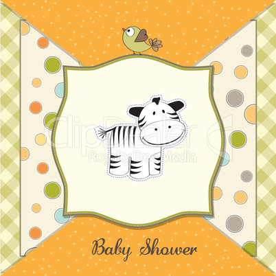 cute baby shower card with zebra cute baby shower card with zebra