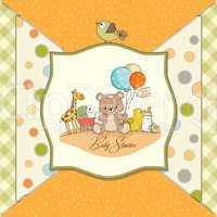 baby shower card with toys