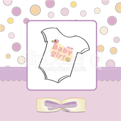 baby girl announcement card