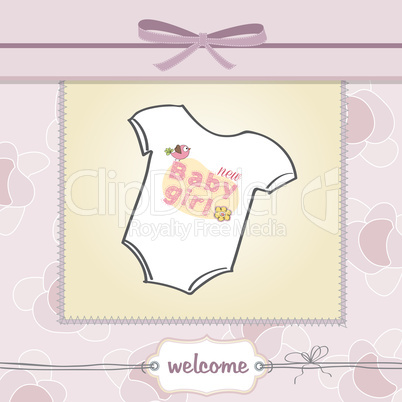 baby girl announcement card