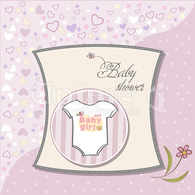 baby girl announcement card