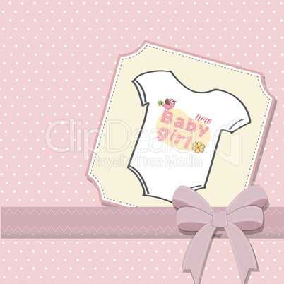 baby girl announcement card