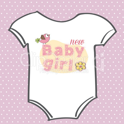 baby girl announcement card