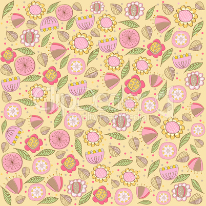 seamless pattern background with flowers