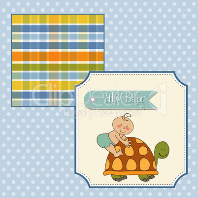 funny baby boy announcement card