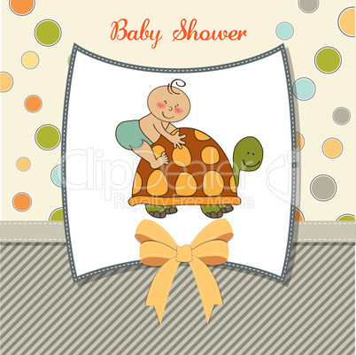 funny baby boy announcement card