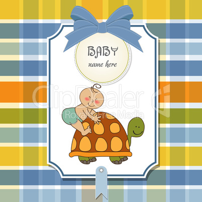 funny baby boy announcement card