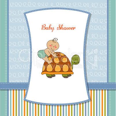 funny baby boy announcement card