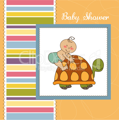 funny baby boy announcement card