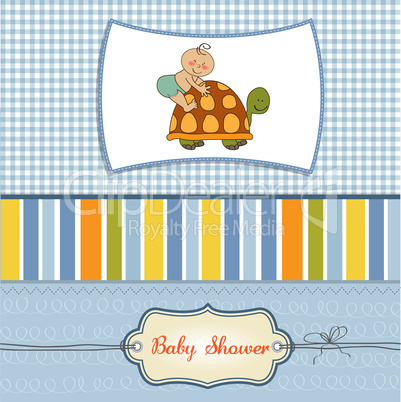 funny baby boy announcement card