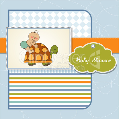 funny baby boy announcement card