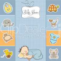 baby shower card with little baby boy