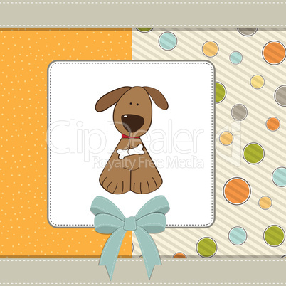 greeting card with small dog