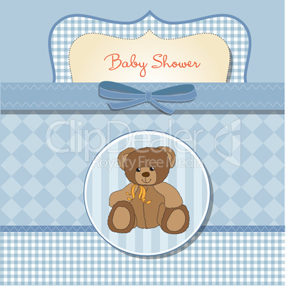 baby shower card with teddy bear toy baby shower card with teddy bear toy