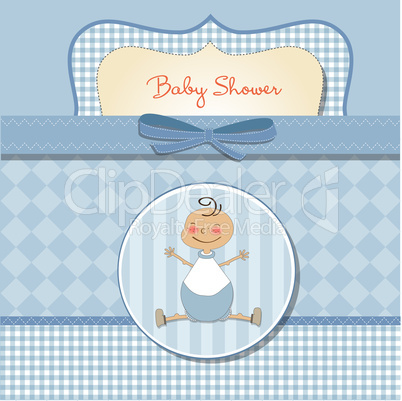 romantic baby boy shower card