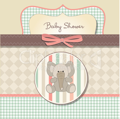 romantic baby girl announcement card