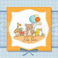 baby shower card with toys