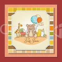 baby shower card with toys