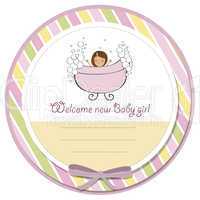 romantic baby girl shower card