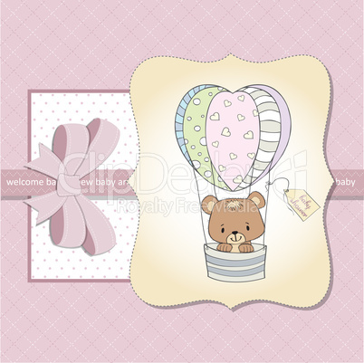 new baby girl announcement card