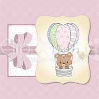 new baby girl announcement card