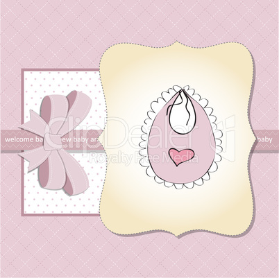 new baby girl announcement card