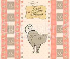 greetings card with cat