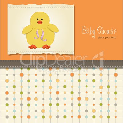 baby shower card with little duck