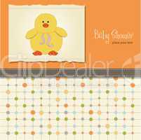 baby shower card with little duck