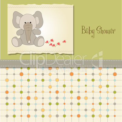 baby shower card with elephant