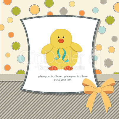 customizable greeting card with duck