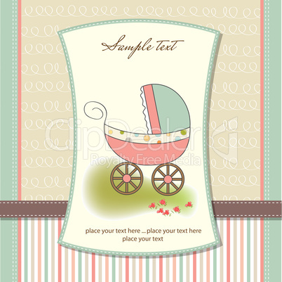 baby girl announcement card