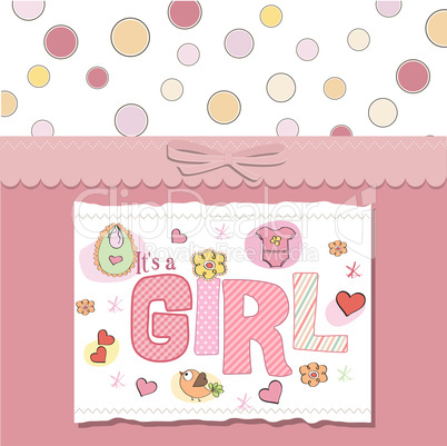 baby girl shower card