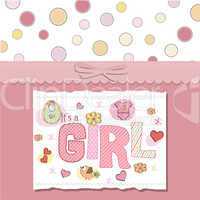 baby girl shower card