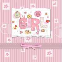 baby girl shower card