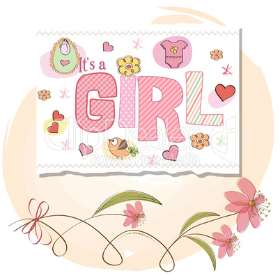 baby girl shower card