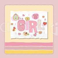 baby girl shower card