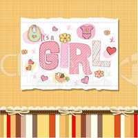 baby girl shower card