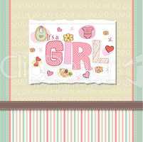 baby girl shower card