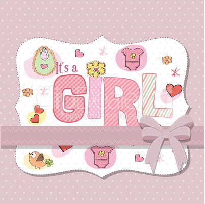 baby girl shower card