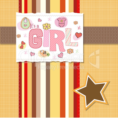 baby girl shower card