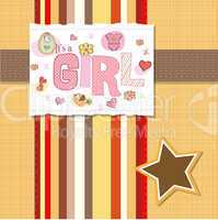 baby girl shower card